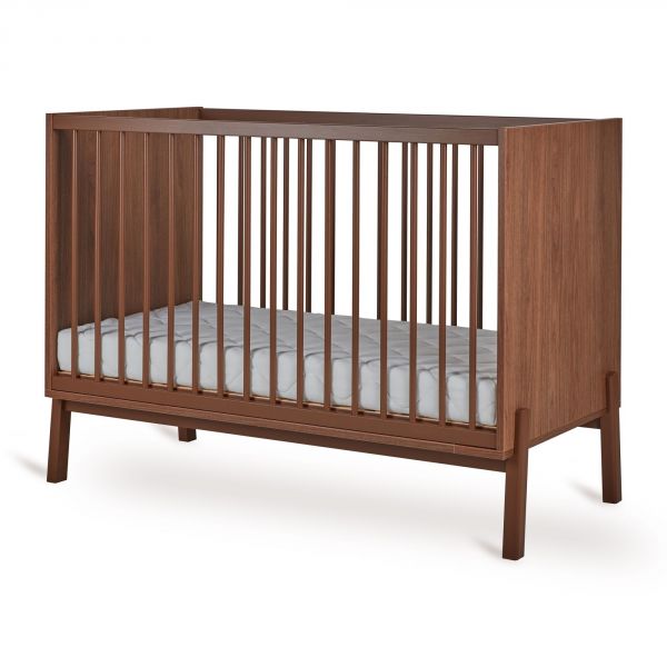 Chambre trio Lit bébé 60x120 cm Ashi Chataignier+Commode 3 tiroirs Ashi Chataignier avec plan à langer+Armoire 3 portes Ashi Chataignier