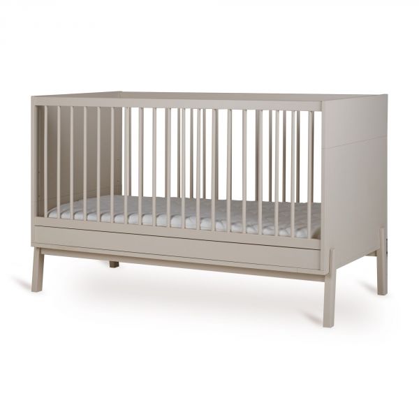 Chambre trio Lit bébé 70x140 cm Ashi Argile+Commode 3 tiroirs Ashi Argile avec plan à langer+Armoire 3 portes Ashi Argile