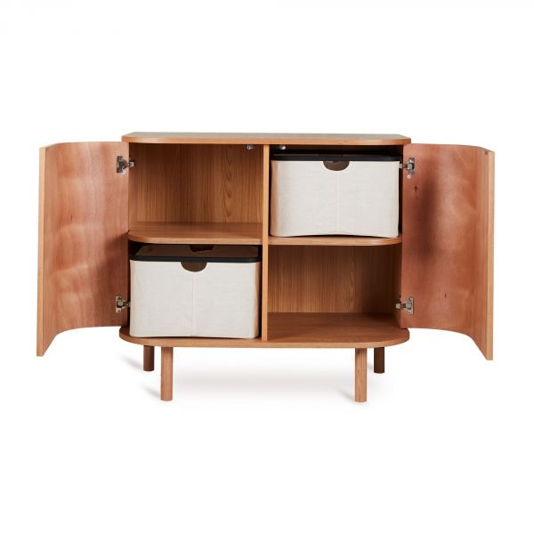 Chambre trio Lit bébé 70x140 cm évolutif en canapé Yume Natural ash + Commode 2 portes Yume Naturel Ash Wood avec plan à langer + Armoire 2 portes Yume Naturlal Ash