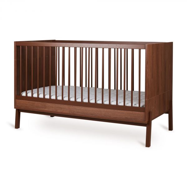 Chambre trio Lit bébé 70x140cm Ashi Chataignier+Commode 3 tiroirs Ashi Chataignier avec plan à langer+Armoire 2 portes Ashi Chataignier