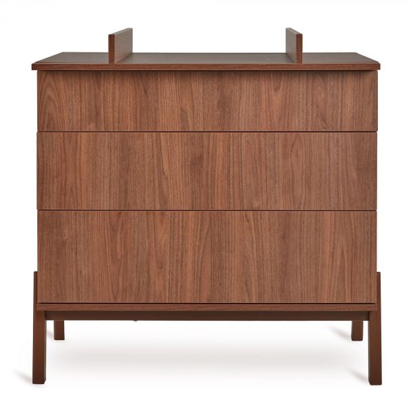 Chambre trio Lit bébé 70x140cm Ashi Chataignier+Commode 3 tiroirs Ashi Chataignier avec plan à langer+Armoire 2 portes Ashi Chataignier