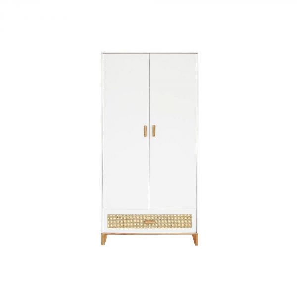 Chambre Trio Nami Neige Lit 60x120 cm + Commode + Armoire