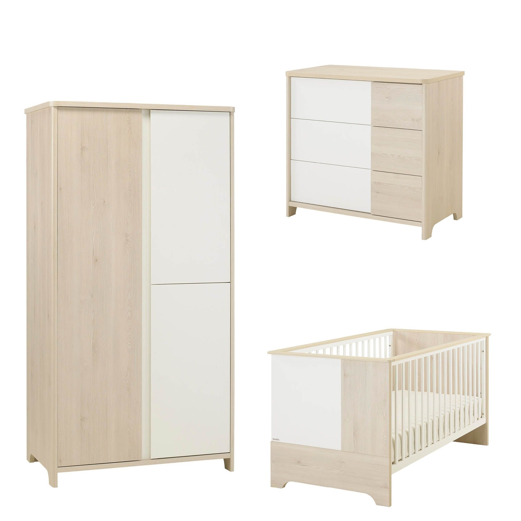Galipette Chambre Trio Lit 70x140 Cm Armoire Commode Sacha Pin Blanchi Made In Bebe Galipette Chambre Trio Lit 70x140 Cm Armoire Commode Sacha Pin Blanchi Made In Bebe