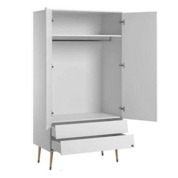 Chambre TRIO Bosque New blanc Lit 60x120 + Armoire + Commode