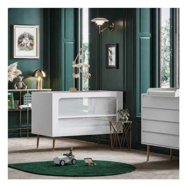 Chambre TRIO Bosque New blanc Lit 60x120 + Armoire + Commode