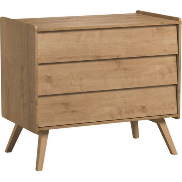 Chambre trio lit 70x140 + commode + armoire Bois - Collection Vintage