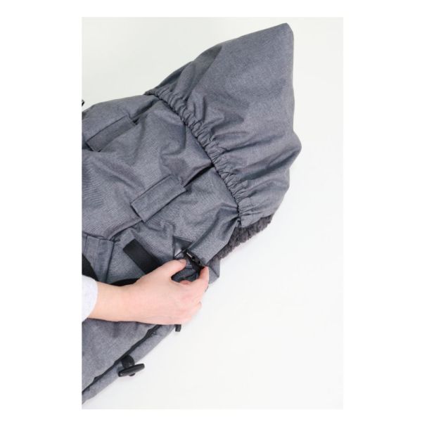 Chancelière pour poussette XL TOO - Noir mélangé