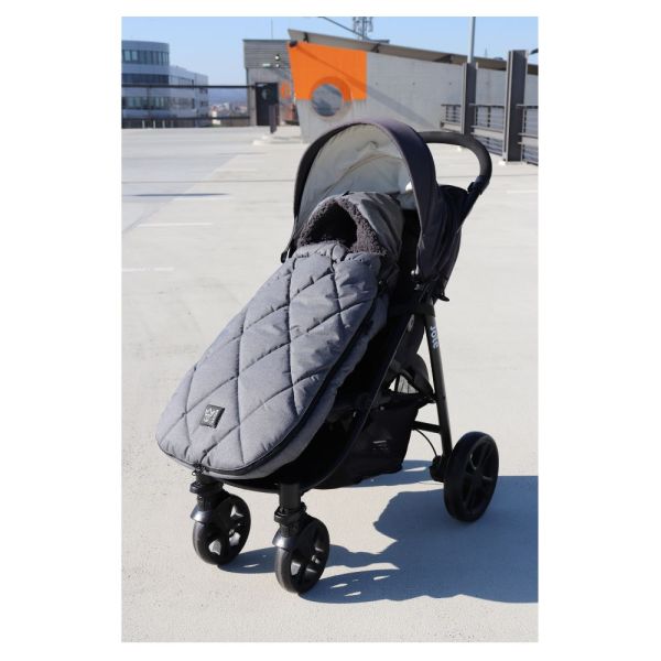 Chancelière pour poussette XL TOO - Noir mélangé