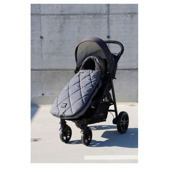 Chancelière pour poussette XL TOO - Noir mélangé