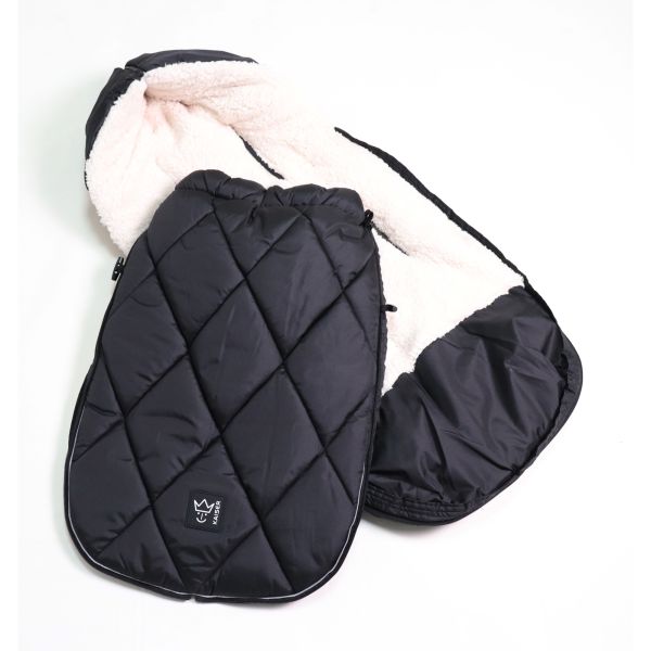 Chancelière pour poussette XL TOO - Noir/crème