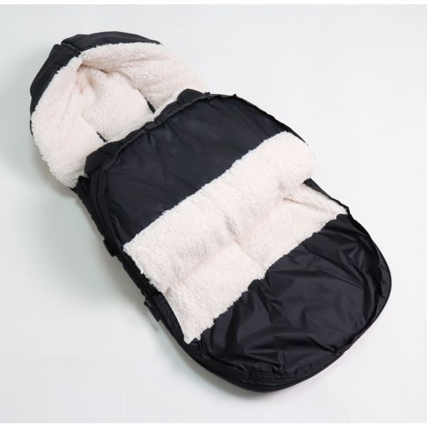 Chancelière pour poussette XL TOO - Noir/crème