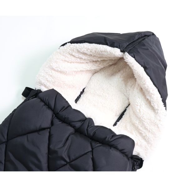 Chancelière pour poussette XL TOO - Noir/crème