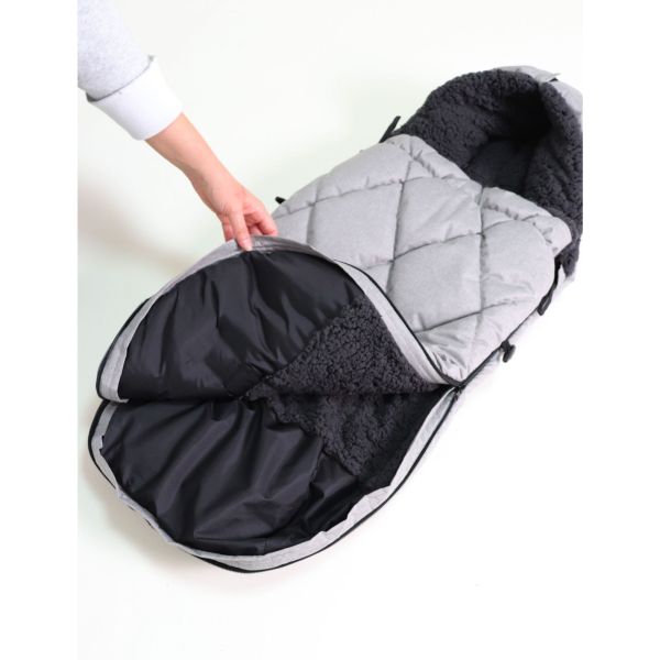 Chancelière pour poussette XL TOO - Gris clair chiné