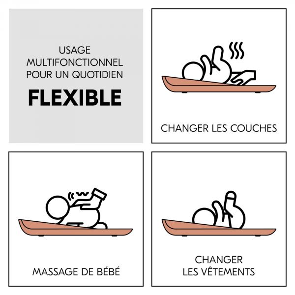 Matelas à langer en mousse soft Change N Clean Cork