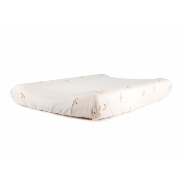Housse de matelas à langer Calma Nude haiku bird