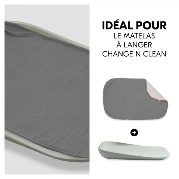 Serviette à langer pour matelas à langer Dark Grey
