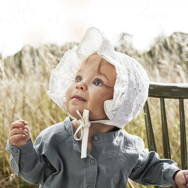 Chapeau anti-UV bébé Vintage Embroidery Anglaise 6-12 mois