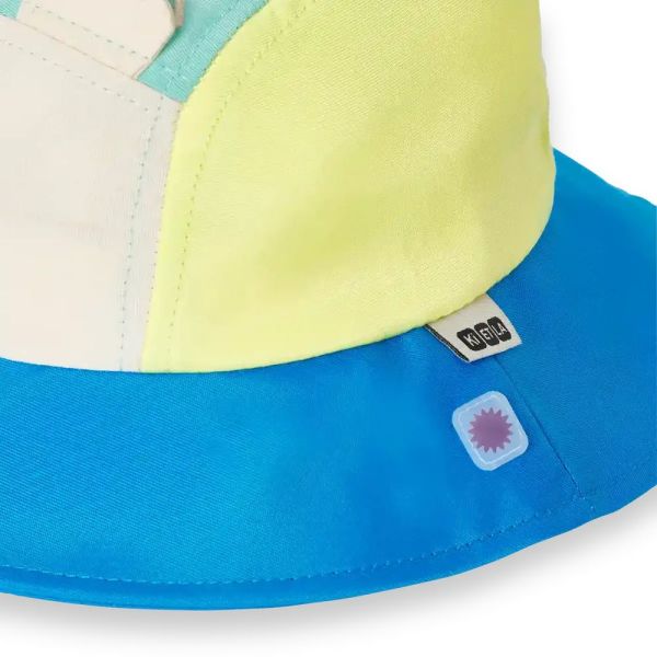 Chapeau bébé anti-UV lion vert jaune bleu UPF50+