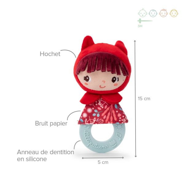 Hochet de dentition Chaperon rouge