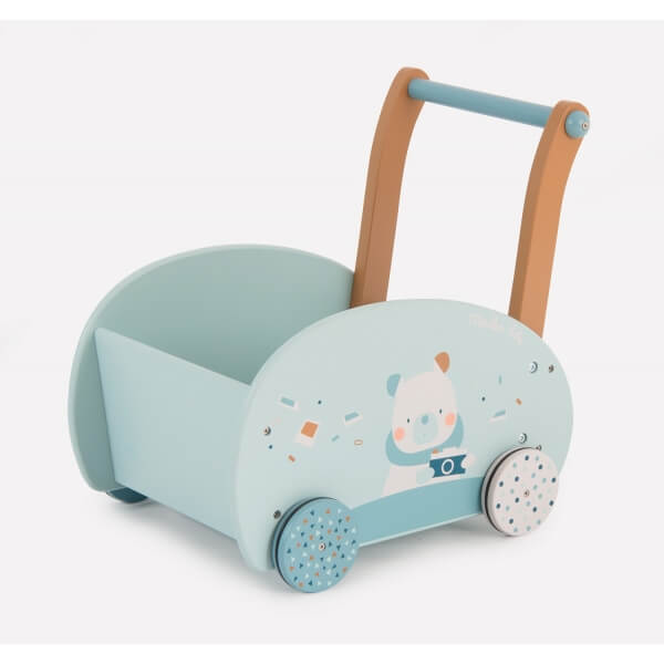 chariot de marche en bois moulin roty