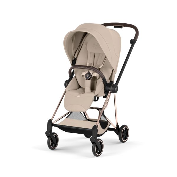 Poussette compacte Mios 4 Cozy Beige châssis Rosegold
