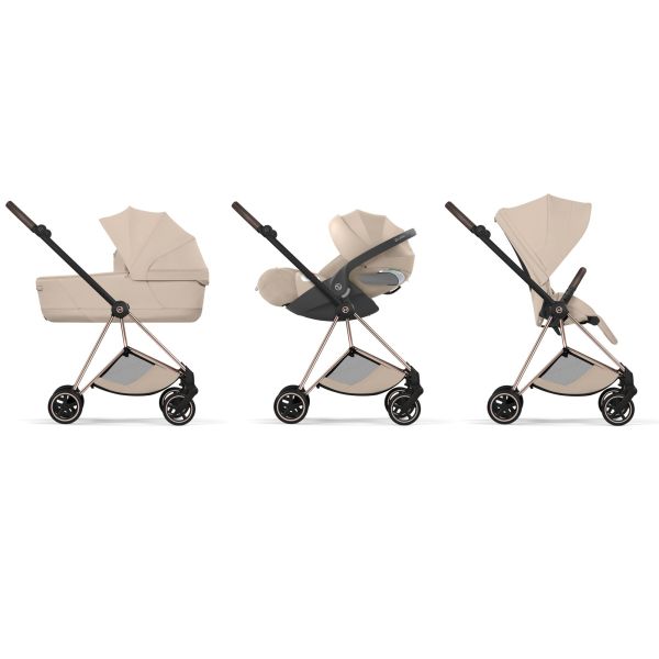 Poussette compacte Mios 4 Cozy Beige châssis Rosegold