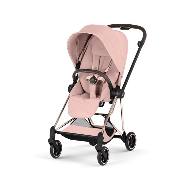 Poussette compacte Mios 4 Peach Pink châssis Rosegold
