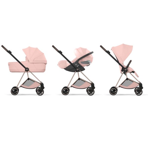 Poussette compacte Mios 4 Peach Pink châssis Rosegold