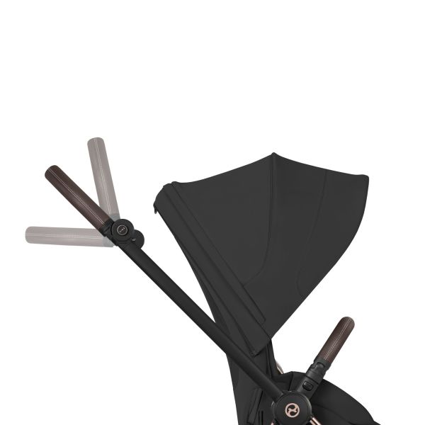 Poussette compacte Mios 4 Sepia Black châssis Rosegold