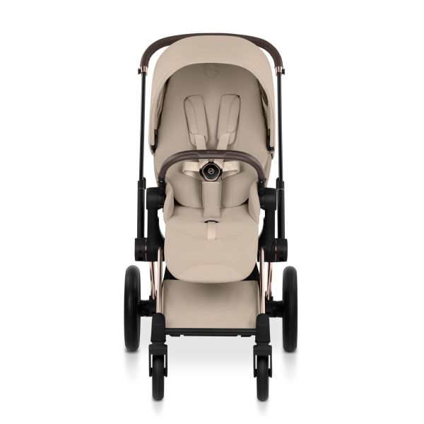 Poussette Priam 5 Cozy Beige châssis Rosegold