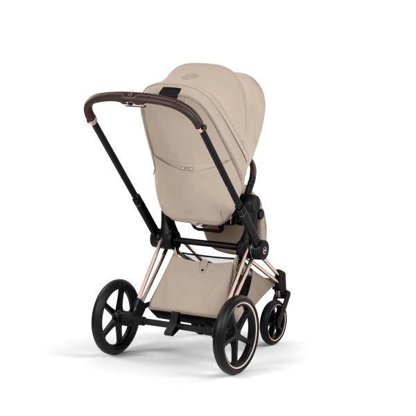 Poussette Priam 5 Cozy Beige châssis Rosegold