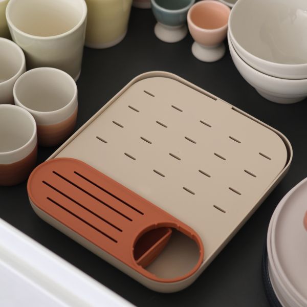 Chauffe biberon multi milk night blue + Egoutte biberons Forêt Terracotta Clay + Boîte doseuse Cotton white Terracotta