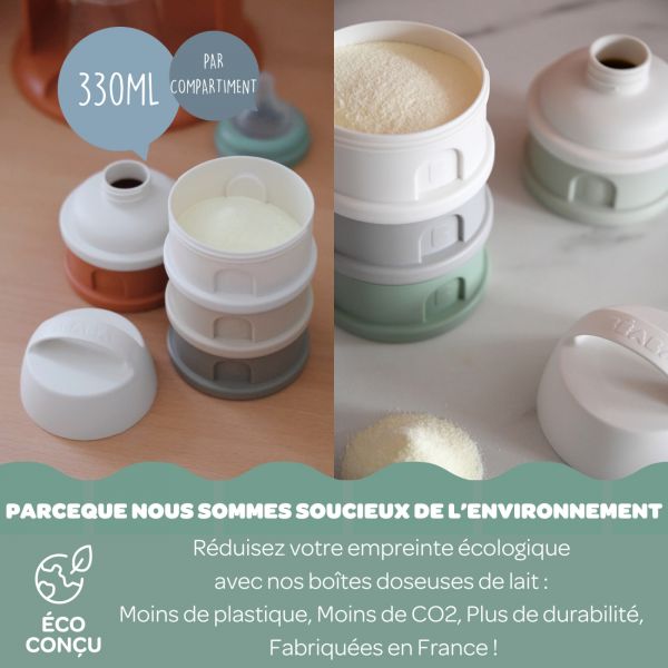 Chauffe biberon multi milk night blue + Egoutte biberons Forêt Terracotta Clay + Boîte doseuse Cotton white Terracotta