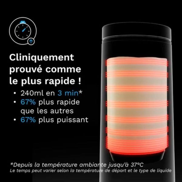 Chauffe biberon nomade Superfast Portable Bottle Warmer noir