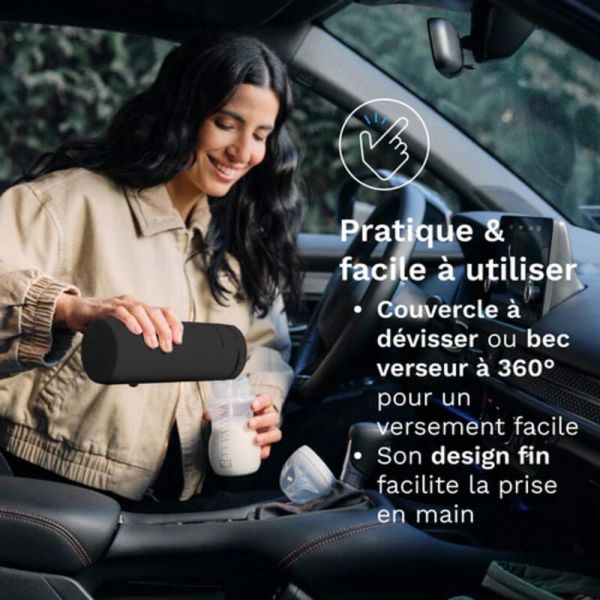 Chauffe biberon nomade Superfast Portable Bottle Warmer noir