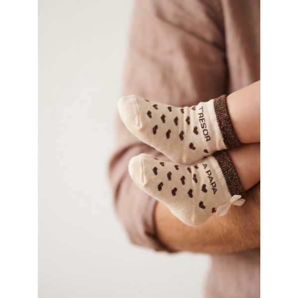 Chaussettes bébé cœurs Trésor à papa 6 à 18 mois