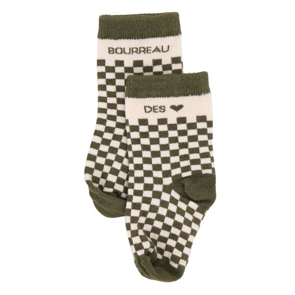 Chaussettes bébé damier Bourreau des coeurs 6 à 18 mois