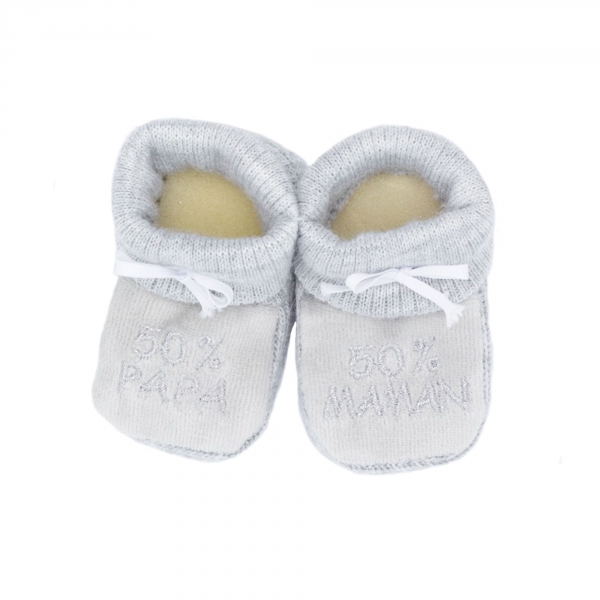 chaussons bébé 50 papa 50 maman