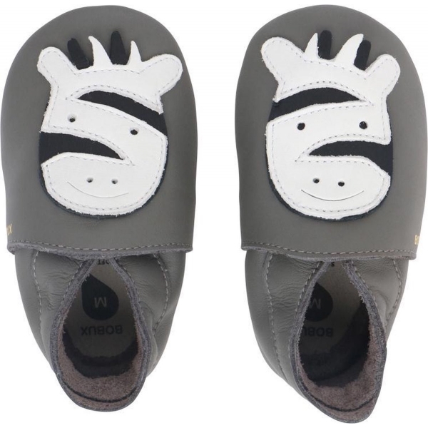 Chaussons bébé taille XXL Zebre gris