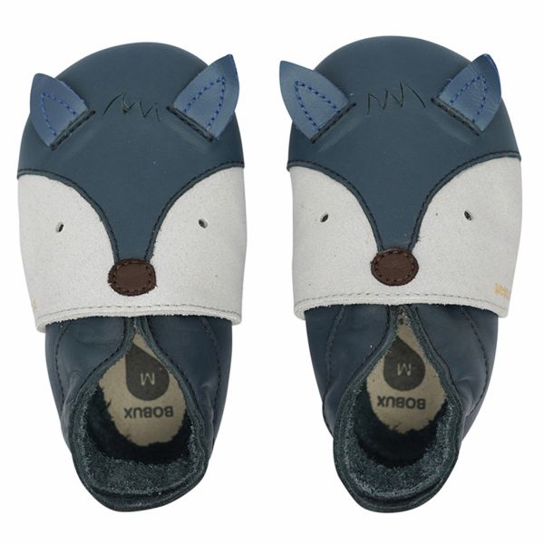 Chaussons bébé taille M Renard marine