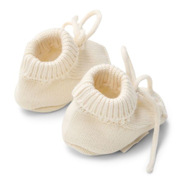 Chaussons en tricot - Off White - 0/2 mois