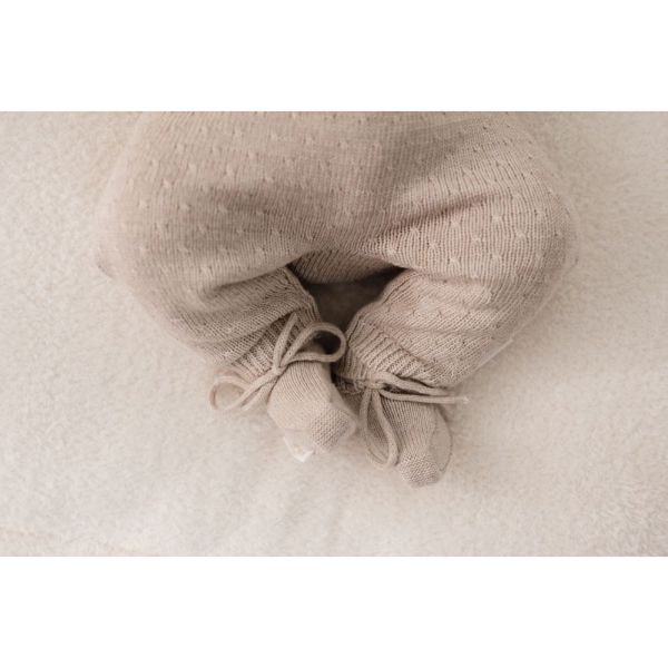 Chaussons en tricot - Soft Beige - 0/2 mois