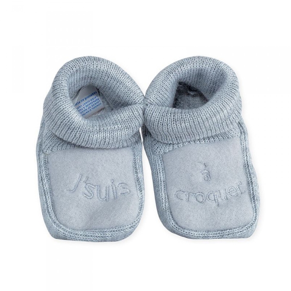 Chaussons J'suis à croquer - Gris
