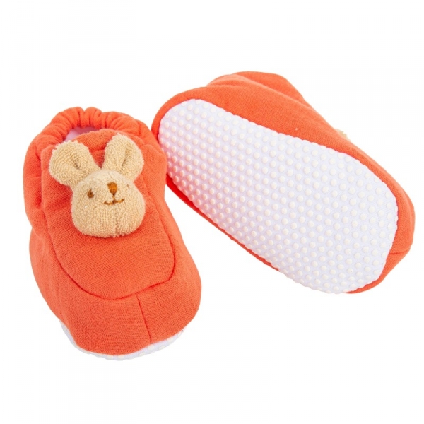 Chaussons Ange Lapin - Corail - 0/2 ans
