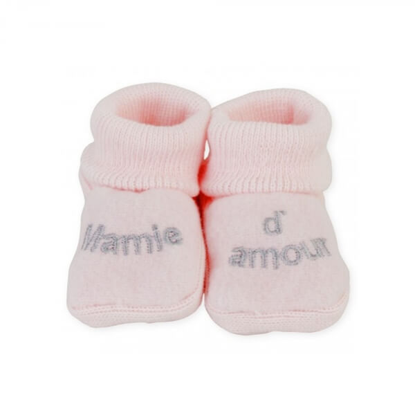 Chaussons mamie d'amour - Rose