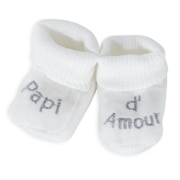 Chaussons papi d'amour - Blanc