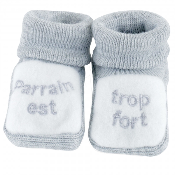 Chaussons parrain - Gris