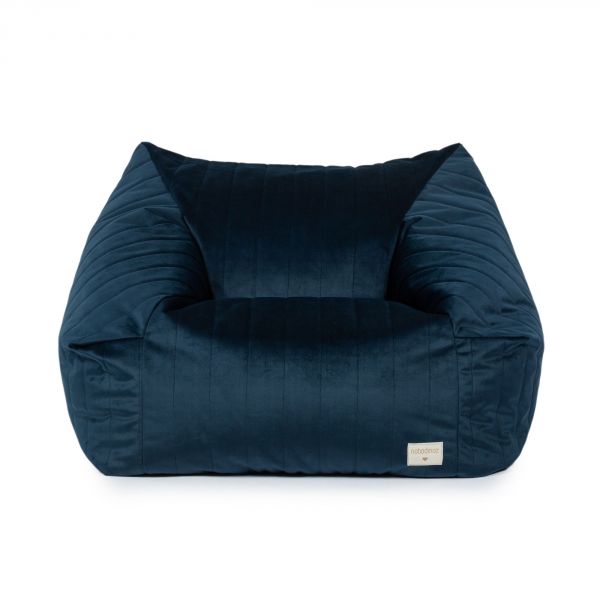 Pouf/Fauteuil enfant Chelsea Velvet Night Blue