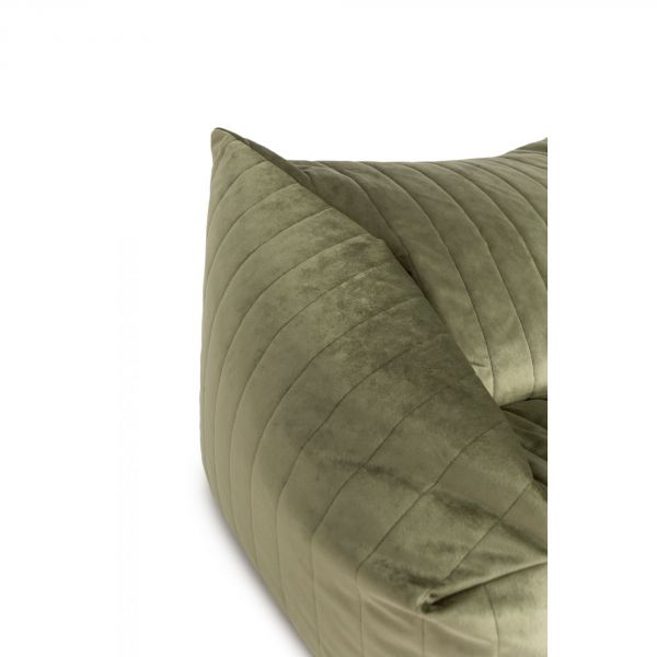 Pouf/Fauteuil enfant Chelsea Velvet Olive Green