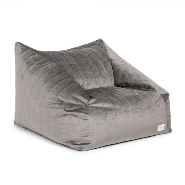 Pouf/Fauteuil enfant Chelsea Velvet Slate Grey